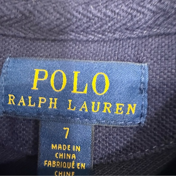 Ralph Lauren Boys LOT OF 2 Polo Shirts, 1- Color Block, 1 Blue Stripes Sz 7 - Picture 14 of 14